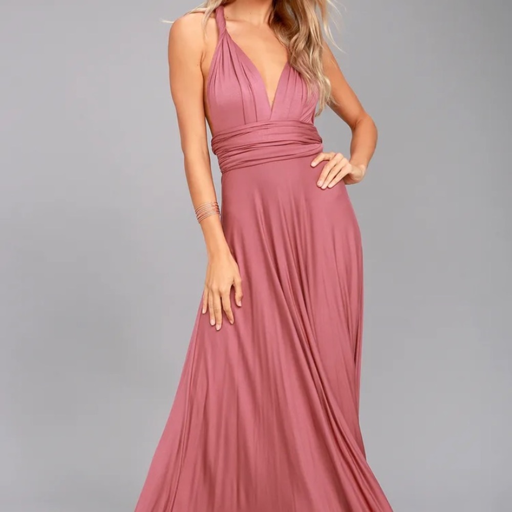 Tricks of the trade rusty rose maxi dress